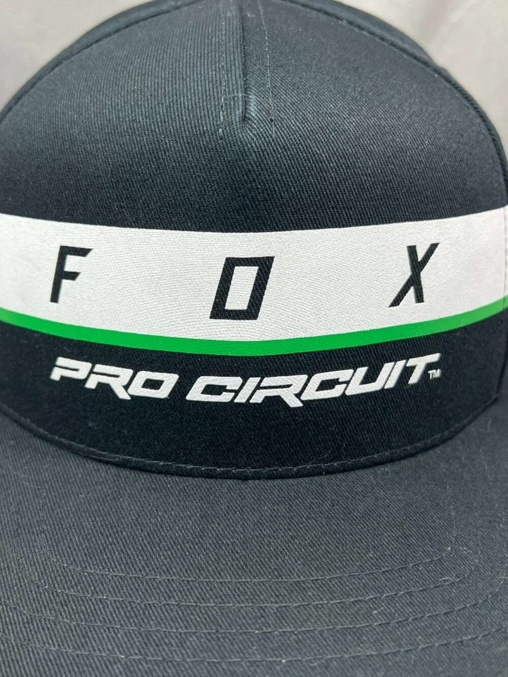 Fox Racing Pro Circuit Baseball Youth Hat OSFM Black Motocross Snapback Cap